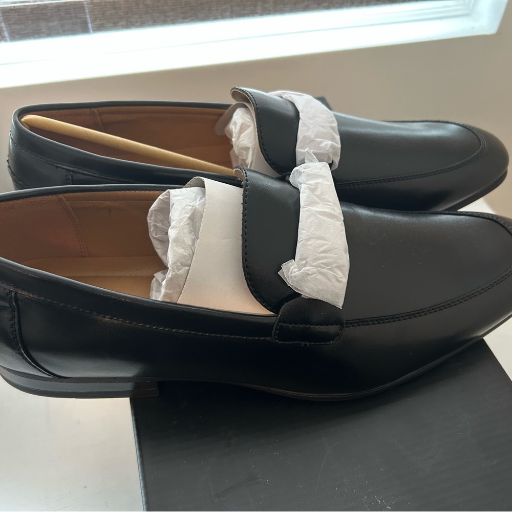 Alfani Classic Black Leather Loafers